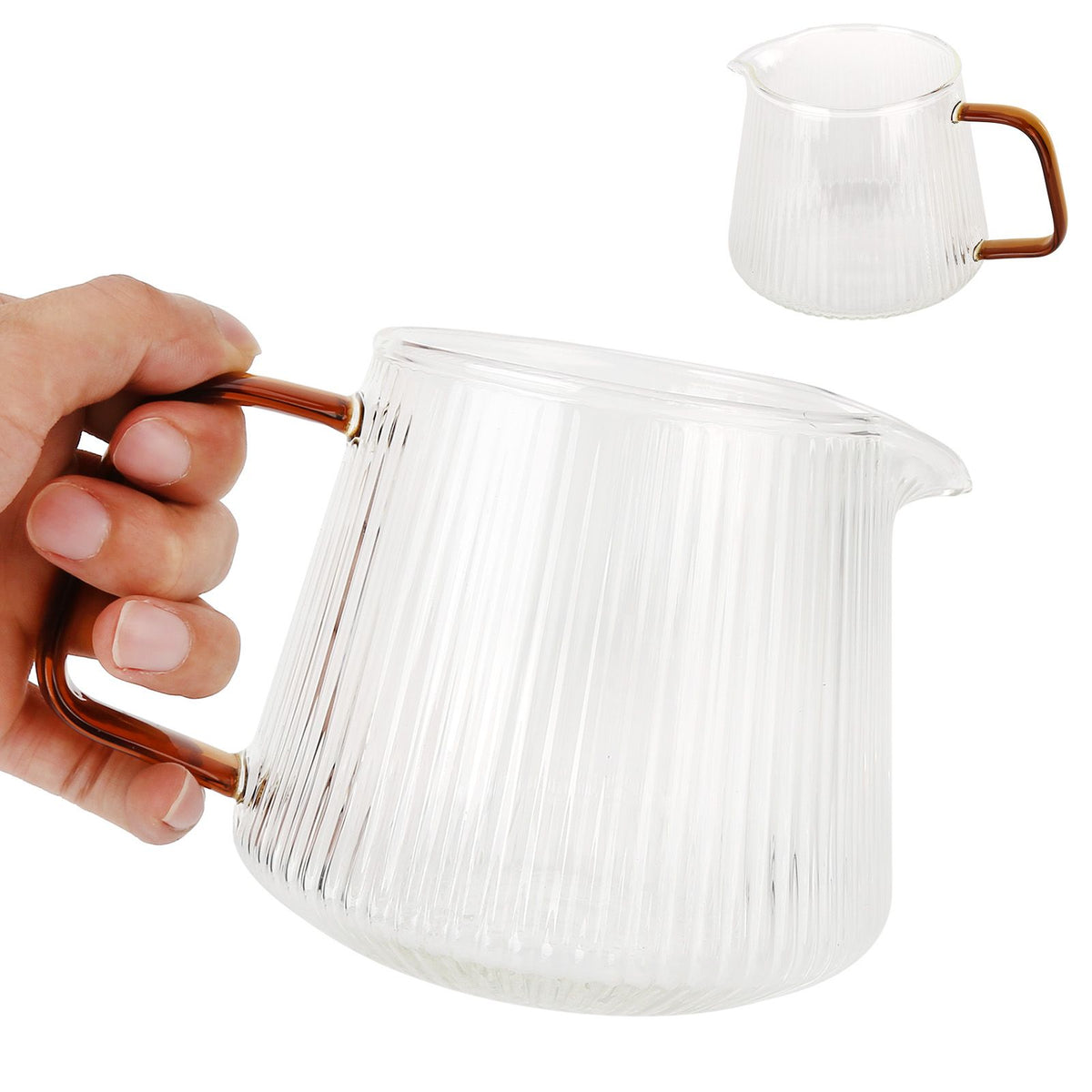 Coffee Cup High Borosilicate Transparent Thickened Tea Cup with Handle for Home Coffee Shop500ml