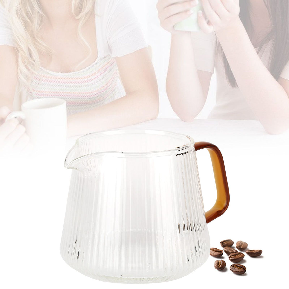 Coffee Cup High Borosilicate Transparent Thickened Tea Cup with Handle for Home Coffee Shop500ml