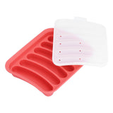 Sausage Mold Food Grade Silicone Nonstick Sausage Maker Molds Homemade Hot Dogs Mold DIY Baking Tools for Home Kitchen Restaurant HotelRed - 45-Degree Angle