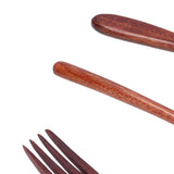 3Pcs/Set Knife Fork and Spoon Wooden Portable Cutlery Dessert Tableware for Home Hotel