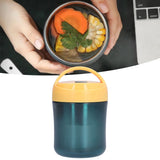 Insulated Food Jar 500ml 304 Stainless Steel Silicone Waterproof Keep Warm Lunch Box for SoupYellow - Extra Image