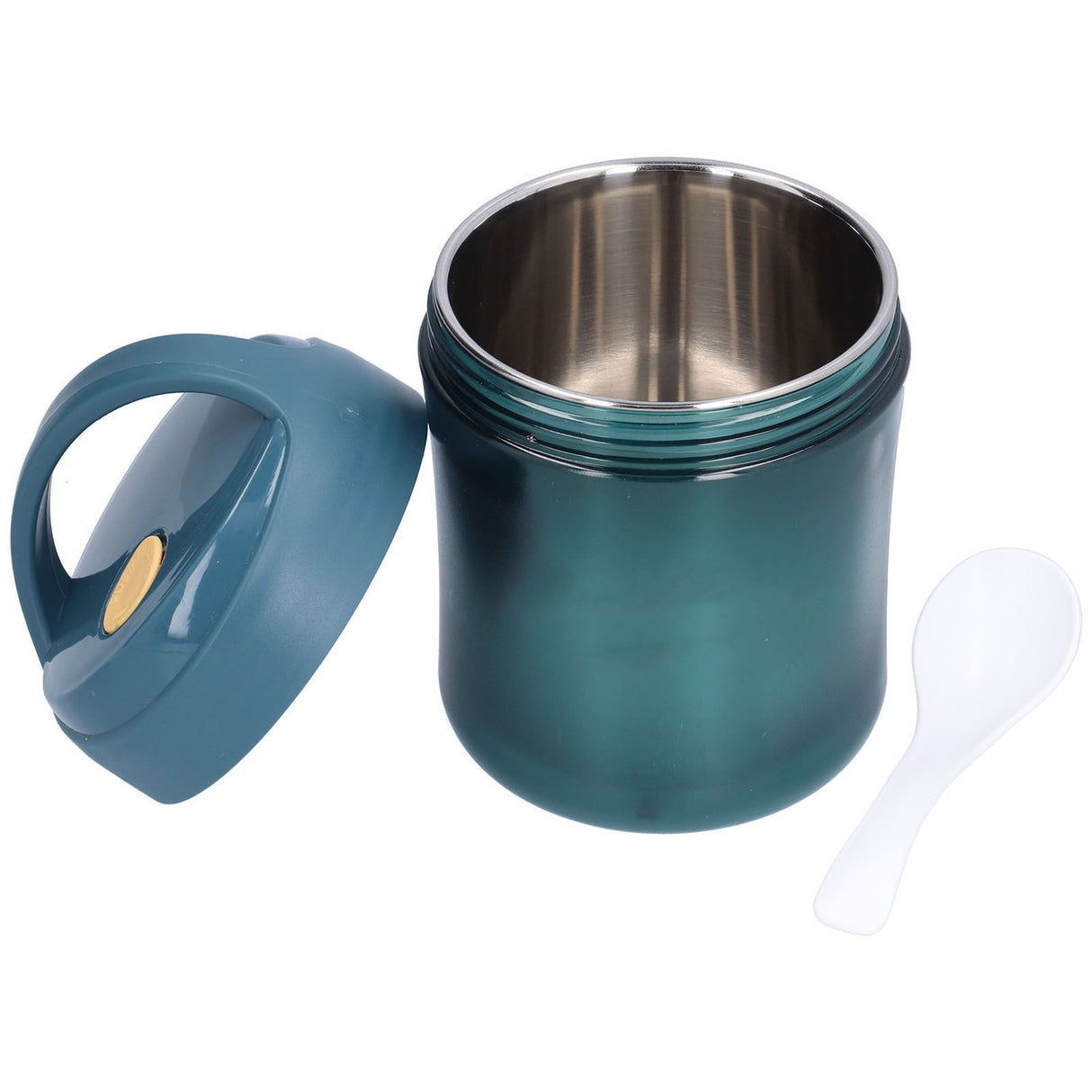 Insulated Food Jar 500ml 304 Stainless Steel Silicone Waterproof Keep Warm Lunch Box for SoupBlue
