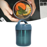 Insulated Food Jar 500ml 304 Stainless Steel Silicone Waterproof Keep Warm Lunch Box for SoupBlue