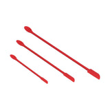 Small Spatula and Long Silicone Double Headed Mini Jam Cake Cream Makeup Bottle Spatula3pcs Red