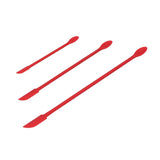 Small Spatula and Long Silicone Double Headed Mini Jam Cake Cream Makeup Bottle Spatula3pcs Red