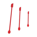 Small Spatula and Long Silicone Double Headed Mini Jam Cake Cream Makeup Bottle Spatula3pcs Red