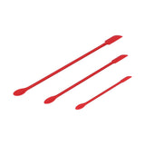 Small Spatula and Long Silicone Double Headed Mini Jam Cake Cream Makeup Bottle Spatula3pcs Red - Rear View