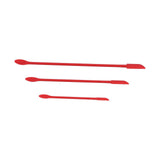 Small Spatula and Long Silicone Double Headed Mini Jam Cake Cream Makeup Bottle Spatula3pcs Red - Close-Up Angle