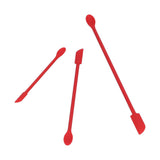 Small Spatula and Long Silicone Double Headed Mini Jam Cake Cream Makeup Bottle Spatula3pcs Red