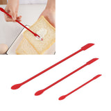 Small Spatula and Long Silicone Double Headed Mini Jam Cake Cream Makeup Bottle Spatula3pcs Red - Extra Image