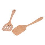 2Pcs Kitchen Turner Spatula Set Wooden Environmentally Friendly High Temperature Resistant Non Stick Kitchen Utensils