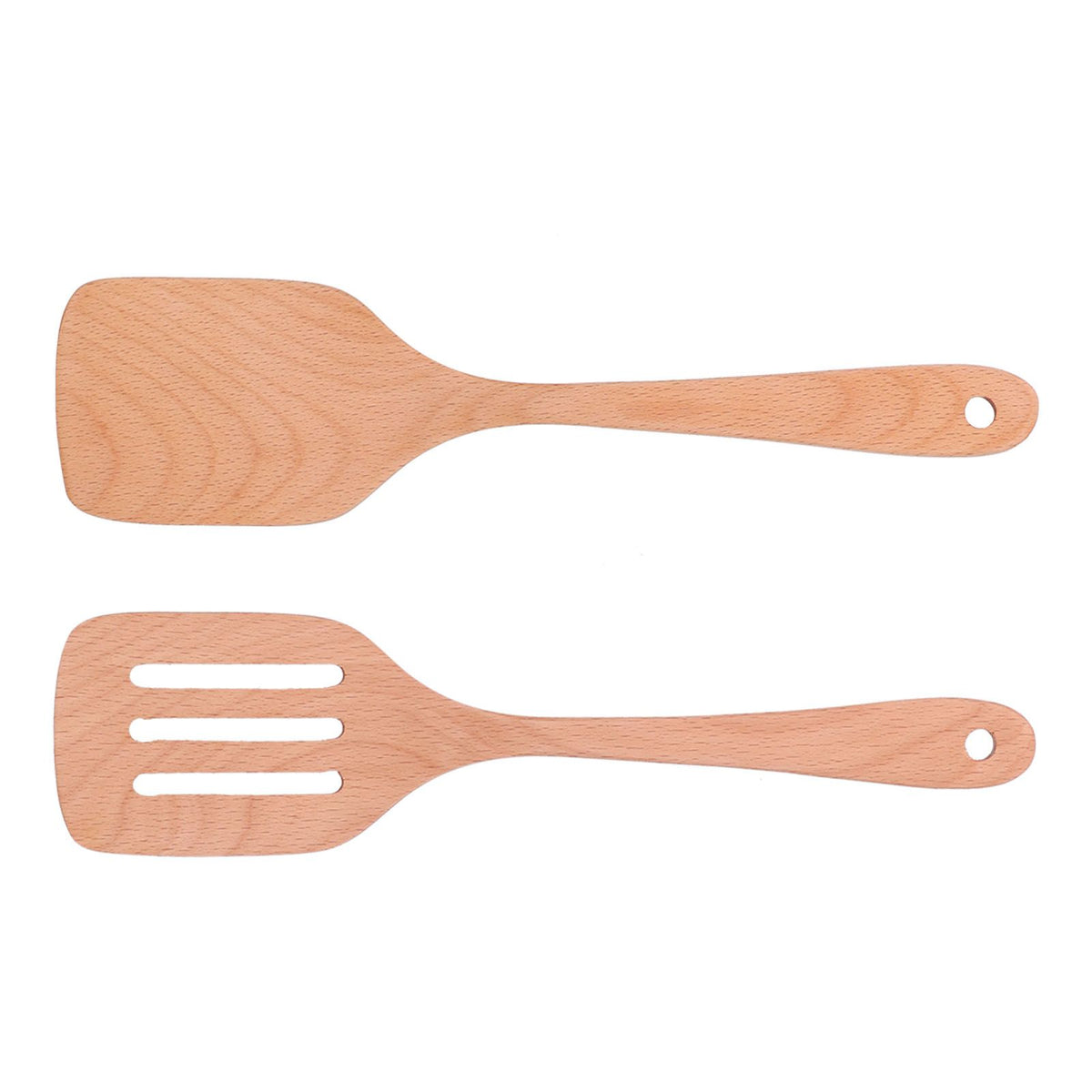2Pcs Kitchen Turner Spatula Set Wooden Environmentally Friendly High Temperature Resistant Non Stick Kitchen Utensils