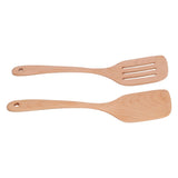2Pcs Kitchen Turner Spatula Set Wooden Environmentally Friendly High Temperature Resistant Non Stick Kitchen Utensils