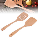 2Pcs Kitchen Turner Spatula Set Wooden Environmentally Friendly High Temperature Resistant Non Stick Kitchen Utensils - Extra Image