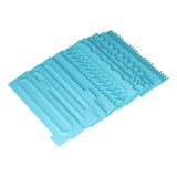 DIY Cream Scraper Combs Fondant Cake Pattern Modeling Tool for Home Kitchen Bakery1Set(12Pcs)