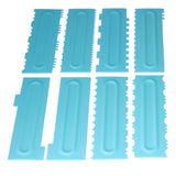 DIY Cream Scraper Combs Fondant Cake Pattern Modeling Tool for Home Kitchen Bakery1Set(12Pcs)