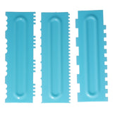 DIY Cream Scraper Combs Fondant Cake Pattern Modeling Tool for Home Kitchen Bakery1Set(12Pcs)