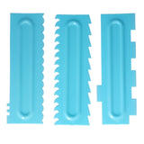 DIY Cream Scraper Combs Fondant Cake Pattern Modeling Tool for Home Kitchen Bakery1Set(12Pcs)