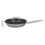 304 Stainless Steel Fry Pan Non Stick Heat Resistant Frying Egg Pan Professional Cookware for Kitchen Restaurant280x50mm