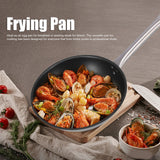 304 Stainless Steel Fry Pan Non Stick Heat Resistant Frying Egg Pan Professional Cookware for Kitchen Restaurant280x50mm