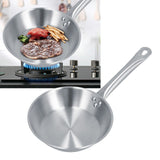 Stainless Steel Frying Pan Single Handle Fried Pan Cookware for Home induction Cooker7.9x2.0in