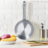 Stainless Steel Frying Pan Single Handle Fried Pan Cookware for Home induction Cooker7.9x2.0in - Extra Image