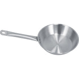 Stainless Steel Frying Pan Single Handle Fried Pan Cookware for Home induction Cooker8.7x2.0in - Low Angle