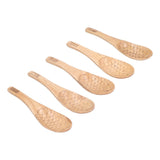 5Pcs Fish‑shaped Carved Rice Spoon Soup Spoon It Means More Than Every Year, Spoon Tableware - Top-Down View