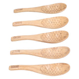 5Pcs Fish‑shaped Carved Rice Spoon Soup Spoon It Means More Than Every Year, Spoon Tableware