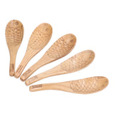 5Pcs Fish‑shaped Carved Rice Spoon Soup Spoon It Means More Than Every Year, Spoon Tableware