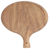 Wooden Pizza Tray Durable Round Serving Board with Handle Bread Food Dinner Plate for Restaurant Hotel