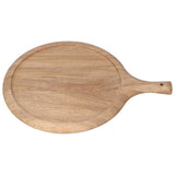 Wooden Pizza Tray Durable Round Serving Board with Handle Bread Food Dinner Plate for Restaurant Hotel