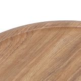Wooden Pizza Tray Durable Round Serving Board with Handle Bread Food Dinner Plate for Restaurant Hotel