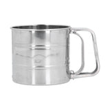 Stainless Steel Flour Sifter Baking Sugar Sifter Hand Held Sifter for Flour Icing Sugar - Top-Down View