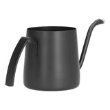 Coffee Pot Stainless Steel Long Narrow Spout Gooseneck Uncoated Tea Pot for Home Black250ml - Rear View