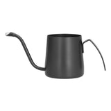 Coffee Pot Stainless Steel Long Narrow Spout Gooseneck Uncoated Tea Pot for Home Black250ml - Low Angle