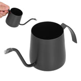 Coffee Pot Stainless Steel Long Narrow Spout Gooseneck Uncoated Tea Pot for Home Black250ml - Extra Image