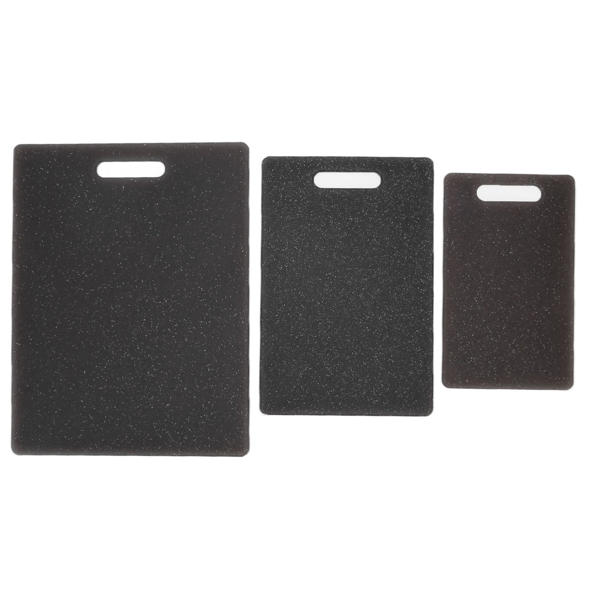 3Pcs Cutting Board Set Imitation Marble Pattern DoubleSided Chopping Board Kitchen Accessory(Black )