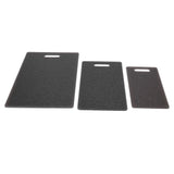 3Pcs Cutting Board Set Imitation Marble Pattern DoubleSided Chopping Board Kitchen Accessory(Black )
