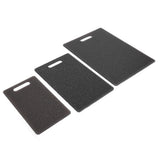 3Pcs Cutting Board Set Imitation Marble Pattern DoubleSided Chopping Board Kitchen Accessory(Black ) - Top-Down View