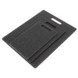 3Pcs Cutting Board Set Imitation Marble Pattern DoubleSided Chopping Board Kitchen Accessory(Black )