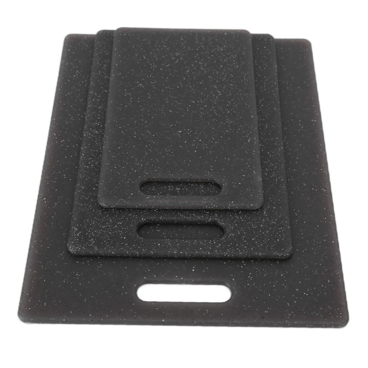 3Pcs Cutting Board Set Imitation Marble Pattern DoubleSided Chopping Board Kitchen Accessory(Black )