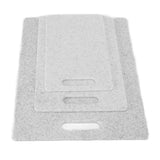 3Pcs Cutting Board Set Imitation Marble Pattern DoubleSided Chopping Board Kitchen Accessory(White ) - Low Angle
