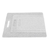 3Pcs Cutting Board Set Imitation Marble Pattern DoubleSided Chopping Board Kitchen Accessory(White )