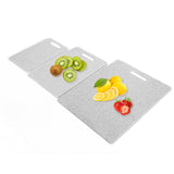 3Pcs Cutting Board Set Imitation Marble Pattern DoubleSided Chopping Board Kitchen Accessory(White )