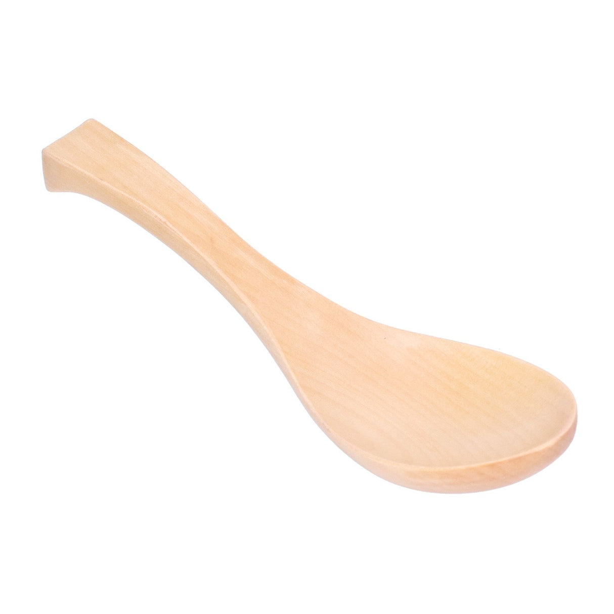 5Pcs Natural Wooden Soup Spoon with Hook The Bowl Hand Polished Japanese Tableware Style Spoon