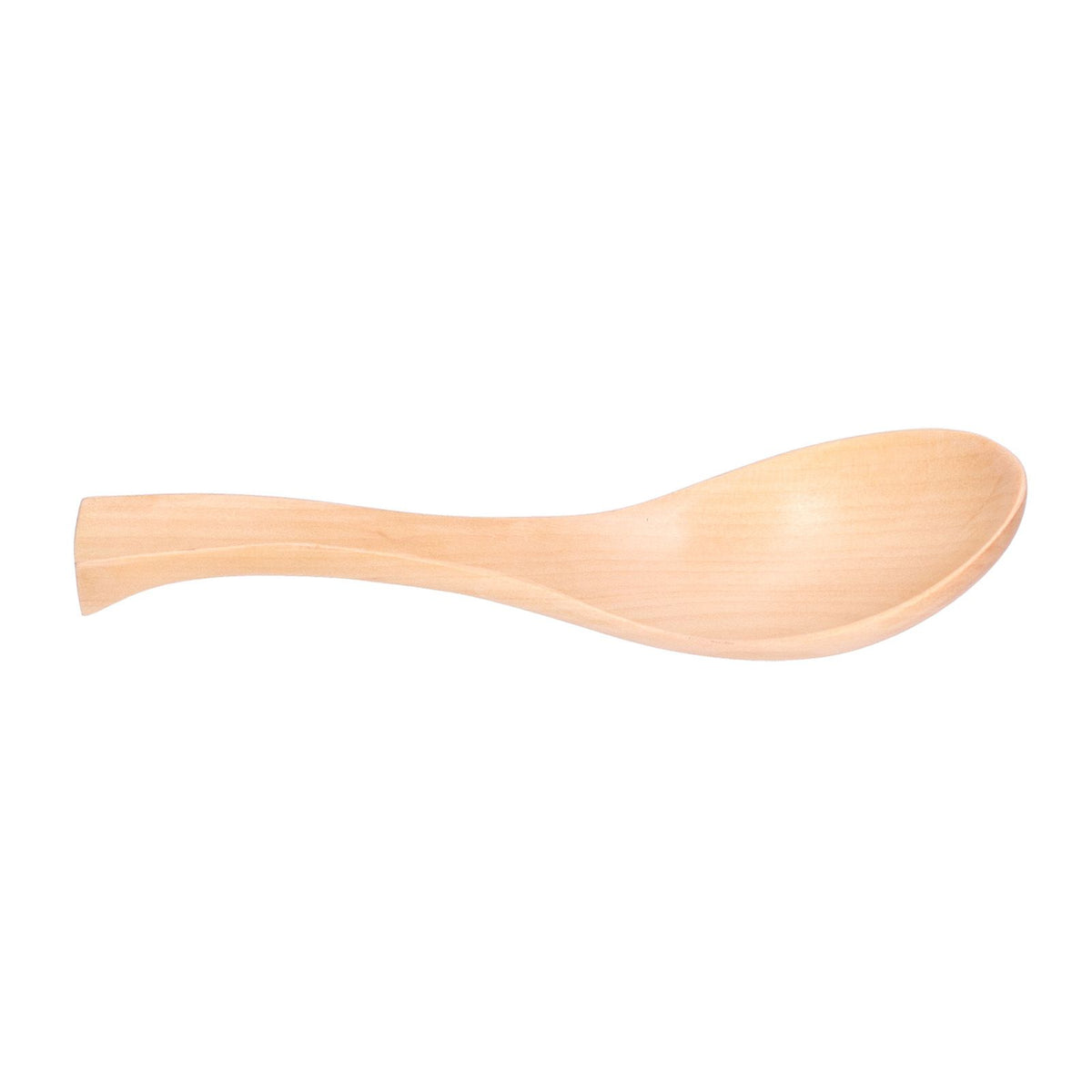 5Pcs Natural Wooden Soup Spoon with Hook The Bowl Hand Polished Japanese Tableware Style Spoon