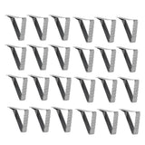 24pcs Table Cloth Holder Stainless Steel Stable Durable Table Cloth Clip for Outdoor Garden Picnic - Top-Down View