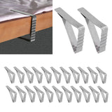 24pcs Table Cloth Holder Stainless Steel Stable Durable Table Cloth Clip for Outdoor Garden Picnic - Extra Image