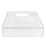 Acrylic Fruit Towel Tray Lightweight Breakfast Cheese Serving Tray with Handles for KTV Hotel - Front View
